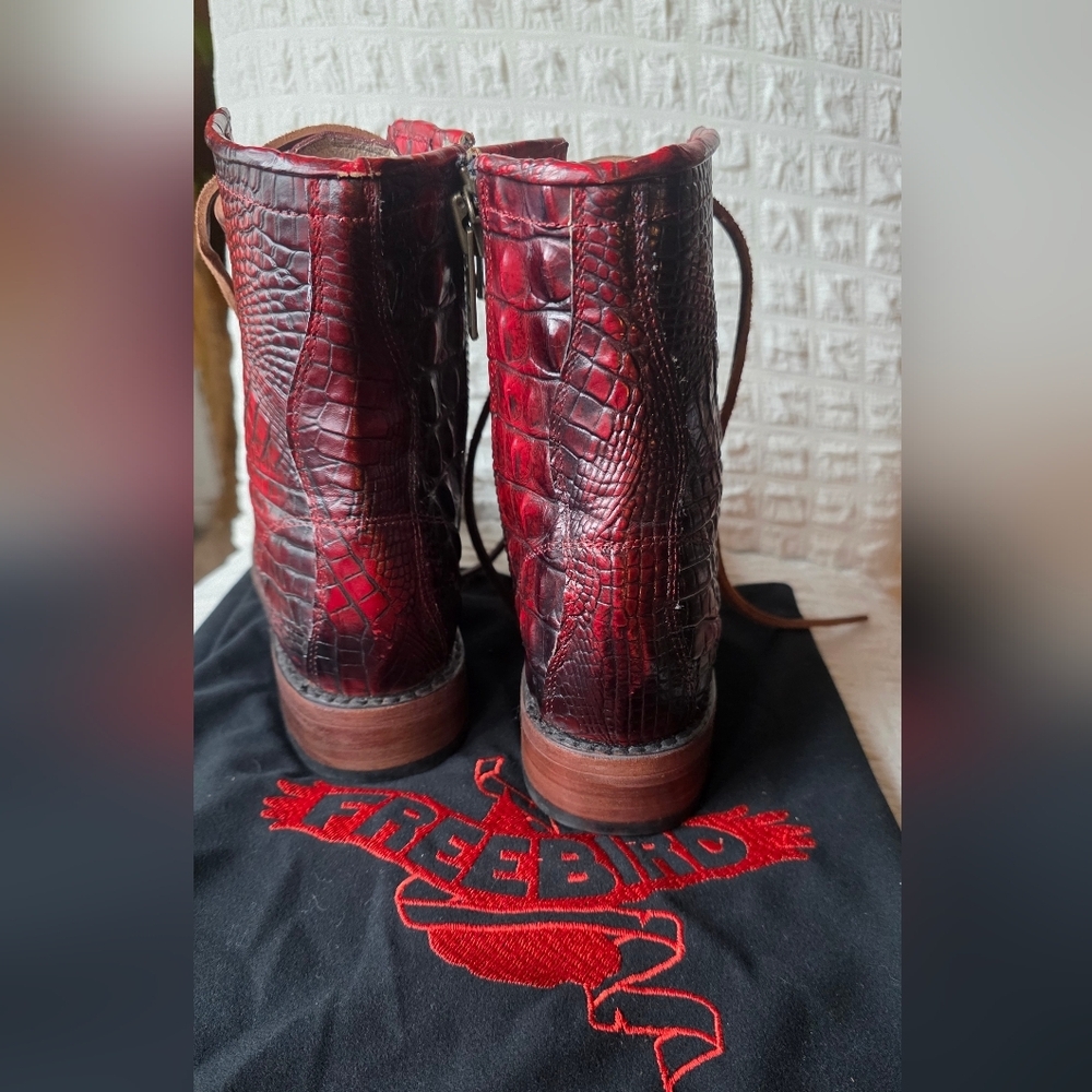 Freebird OG By Steven Croco Lace Up Boots - Picture 5 of 9